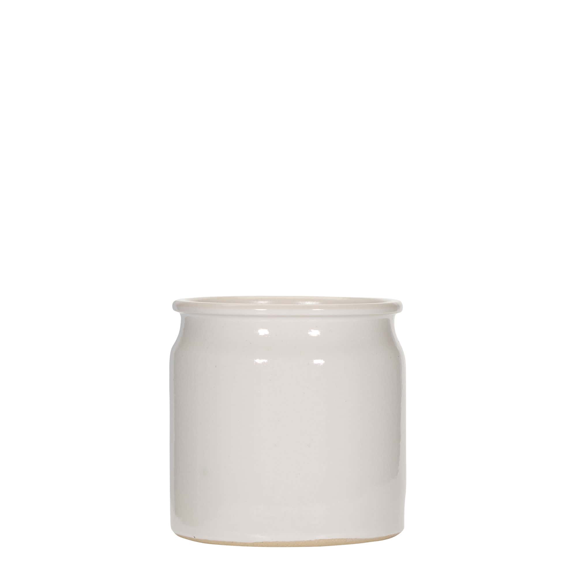 160 ml stoneware pot, ceramic, white, opening: cork 160 ml stoneware pot, ceramic, white, opening: cork