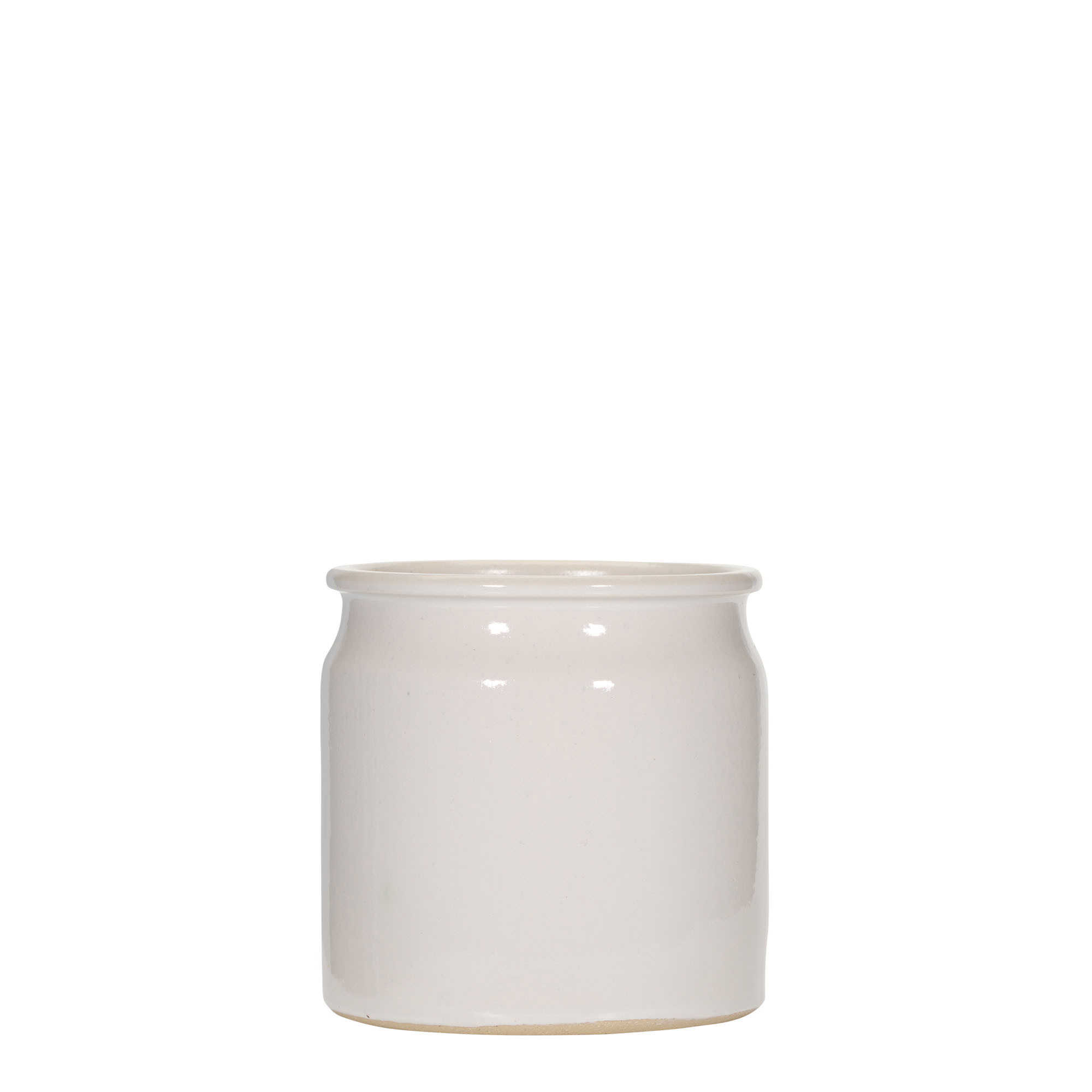 160 ml stoneware pot, ceramic, white, opening: cork
