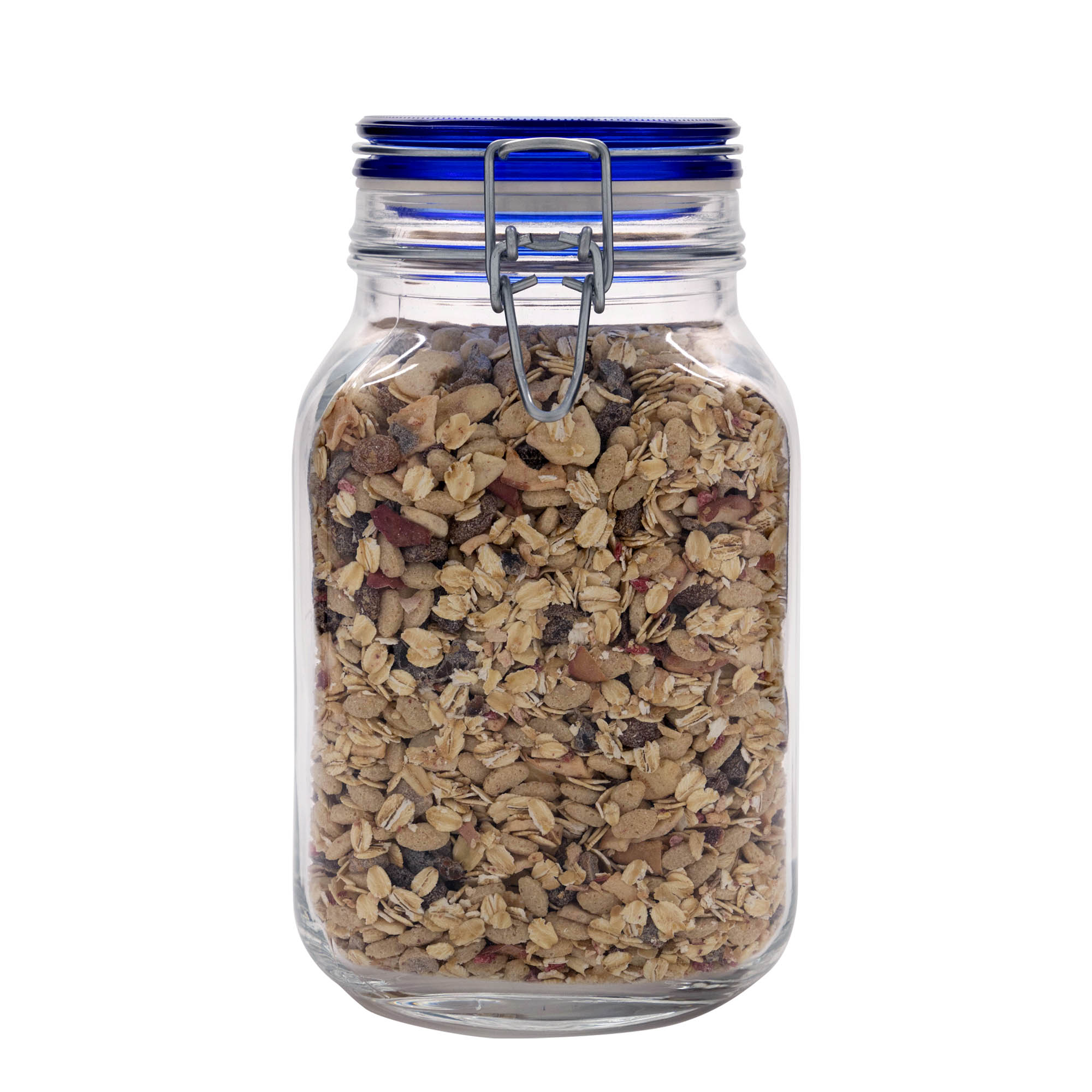 2,000 ml wire bail jar 'Fido' Blue Top, square, opening: wire bail closure 2,000 ml wire bail jar 'Fido' Blue Top, square, opening: wire bail closure