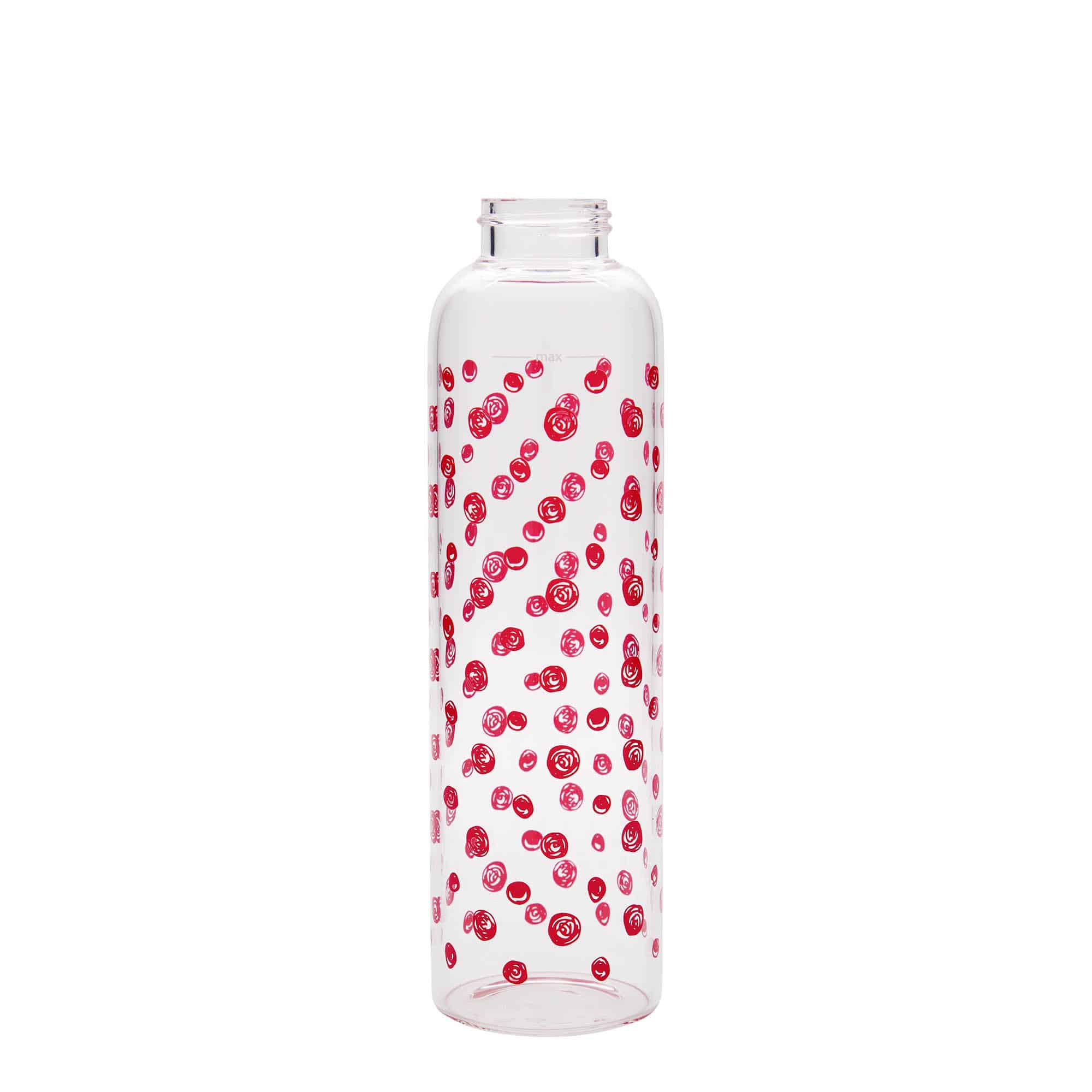 500 ml water bottle 'Perseus', print: red dots, closure: screw cap