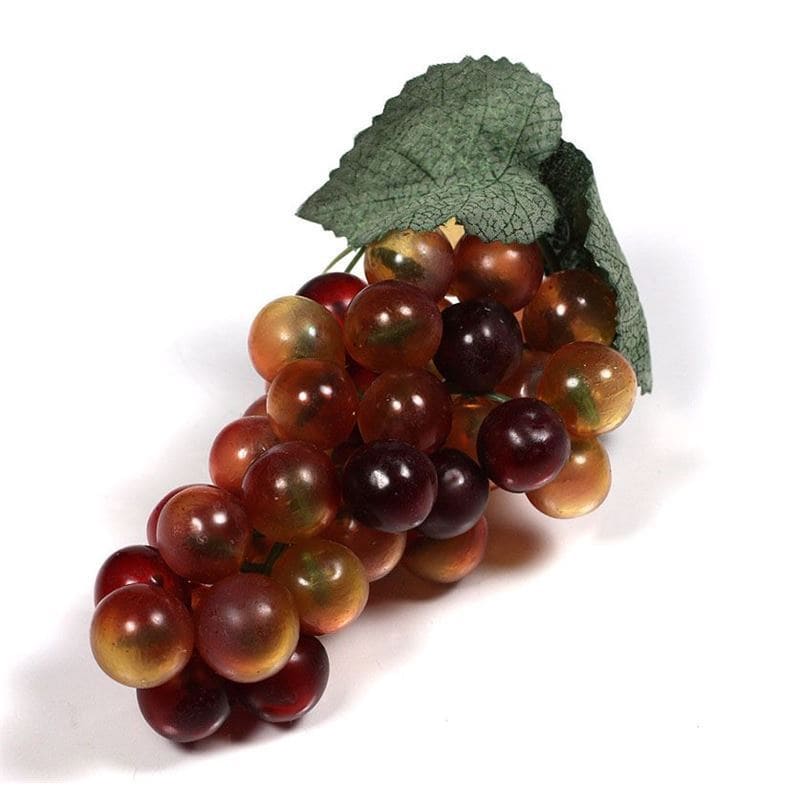 Plastic grapes, red