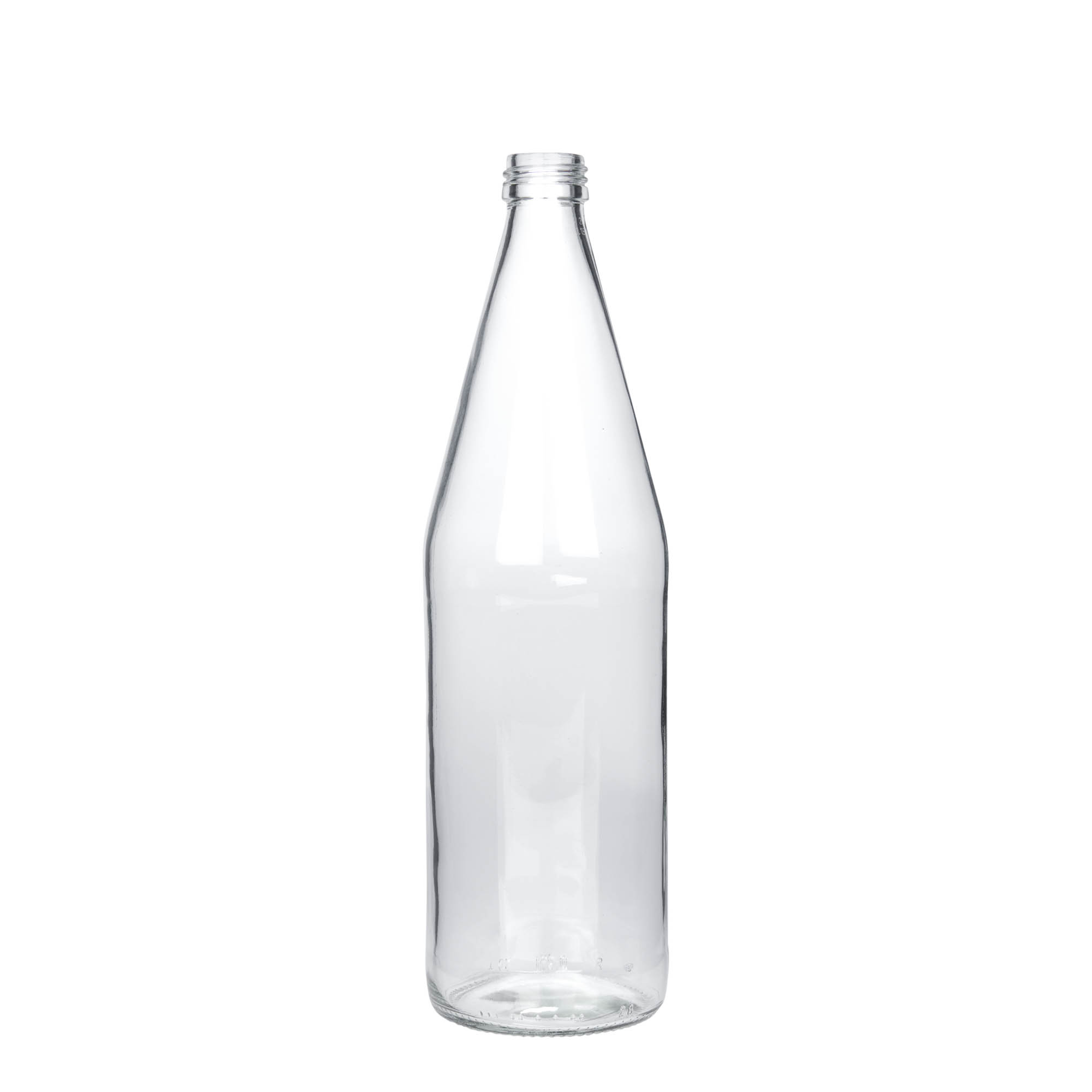 750 ml universal bottle carrot shape, glass, opening: PP 28