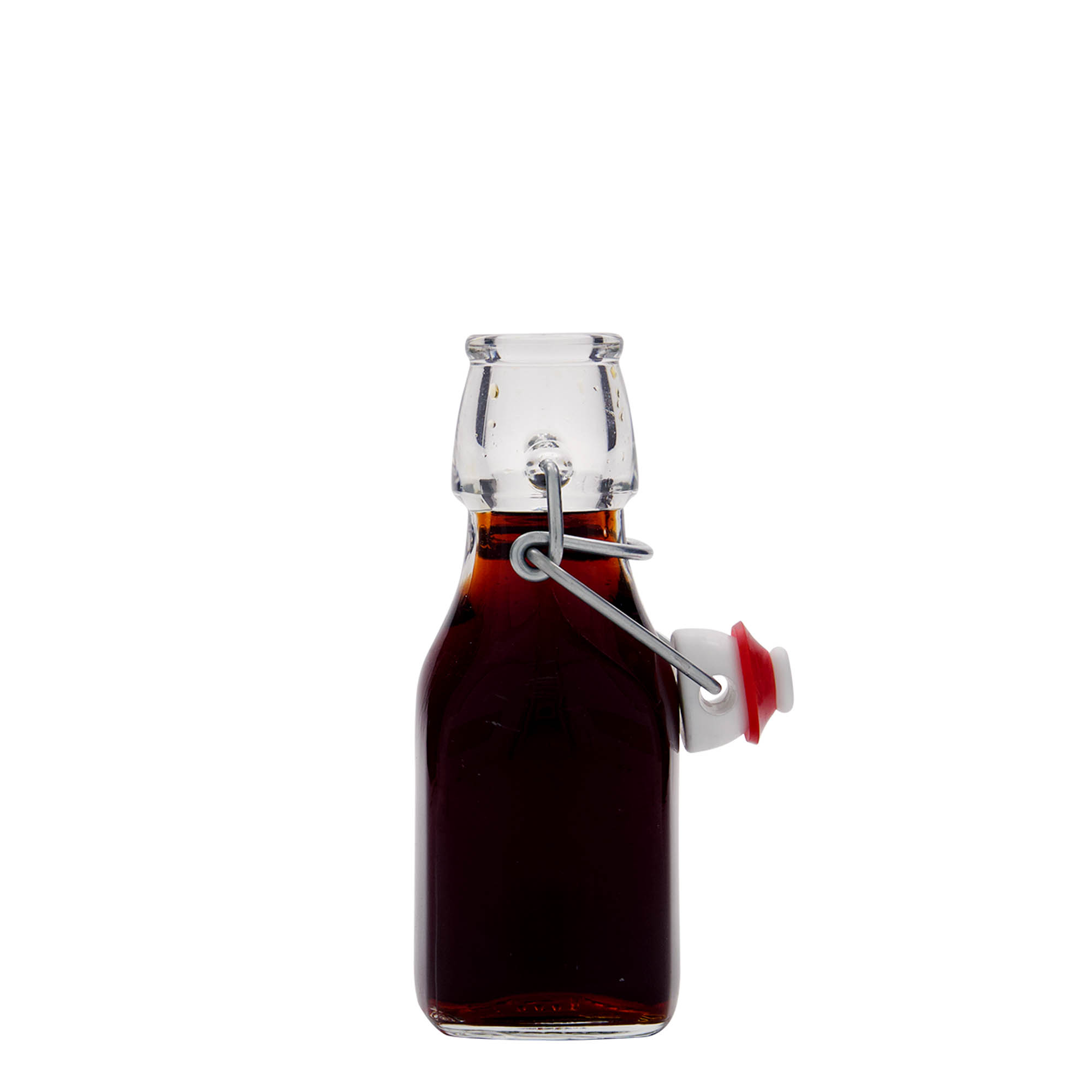 125 ml glass bottle 'Swing', square, opening: swing top closure 125 ml glass bottle 'Swing', square, opening: swing top closure
