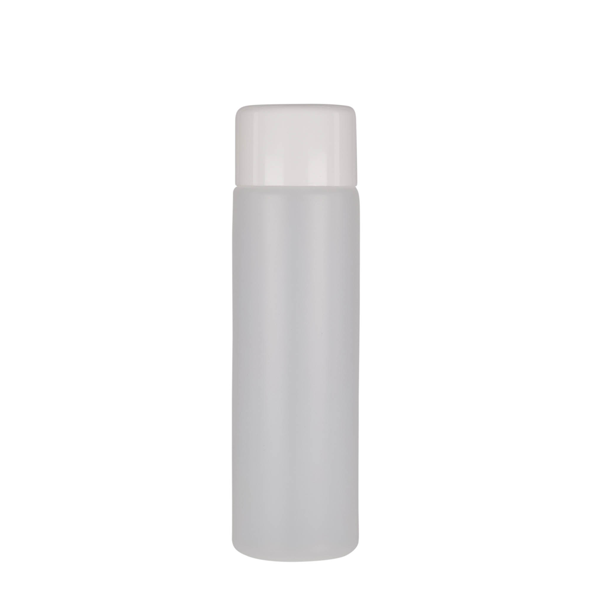 250 ml round bottle, PE plastic, natural, opening: screw cap 250 ml round bottle, PE plastic, natural, opening: screw cap