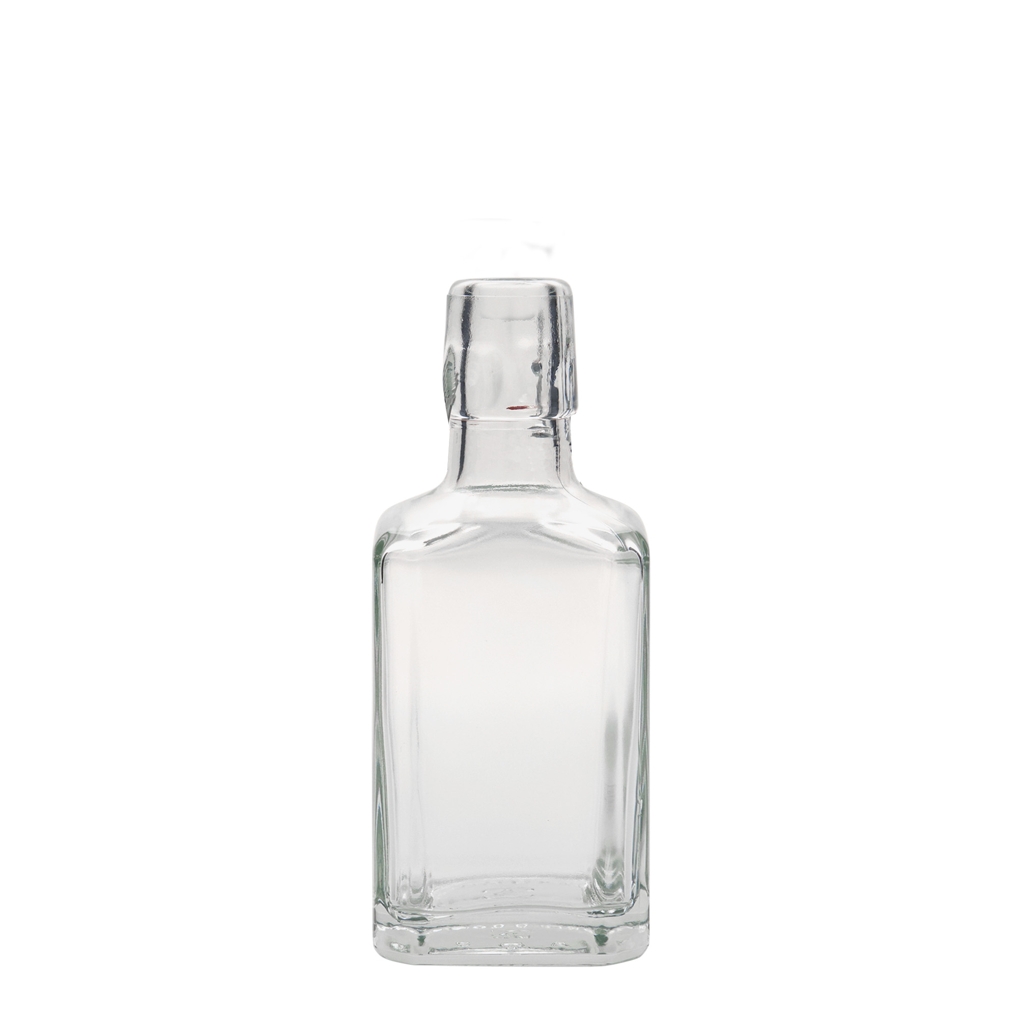 250 ml glass bottle ‘Rialto’, square, opening: swing top closure