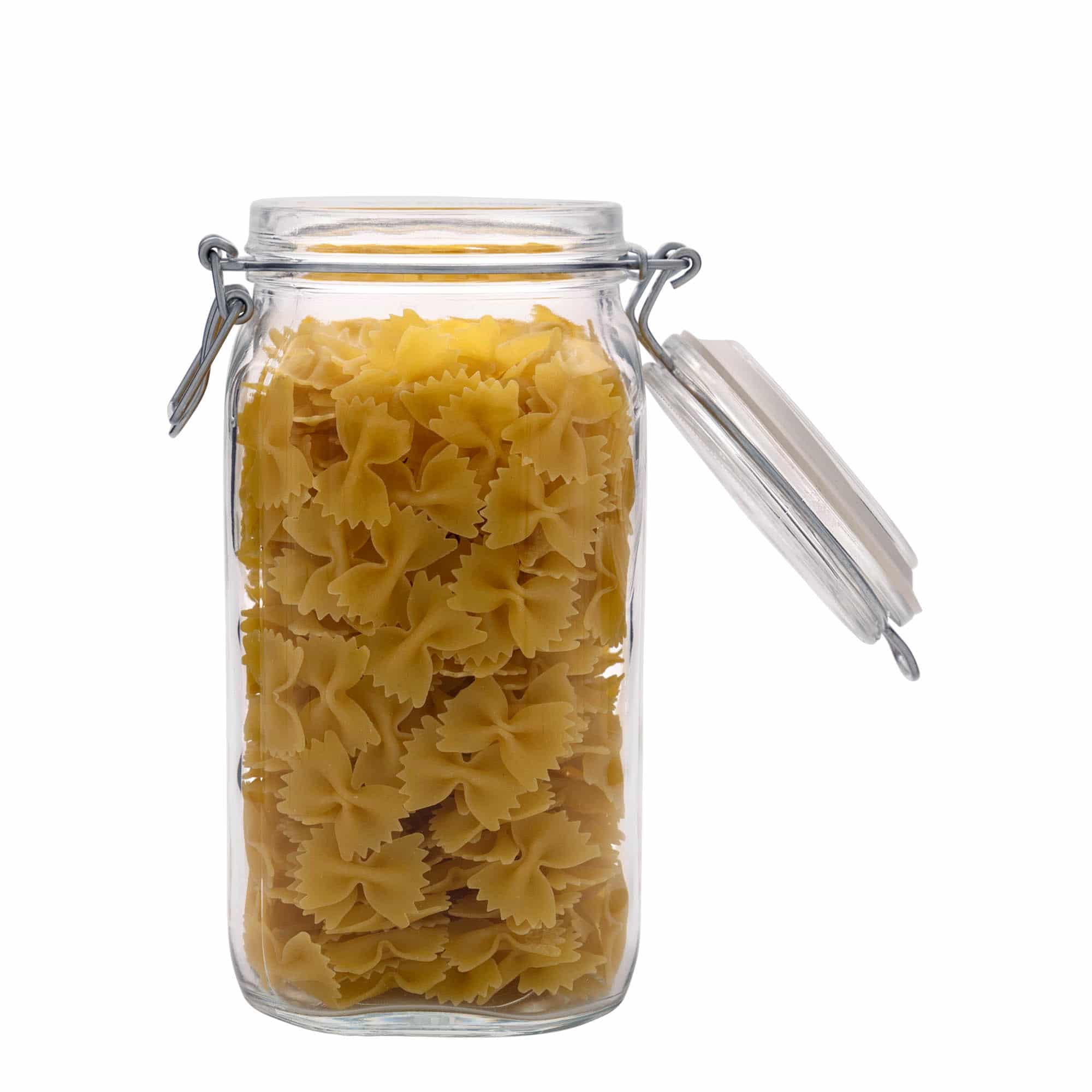 1,500 ml wire bail jar ‘Fido’, square, opening: wire bail closure