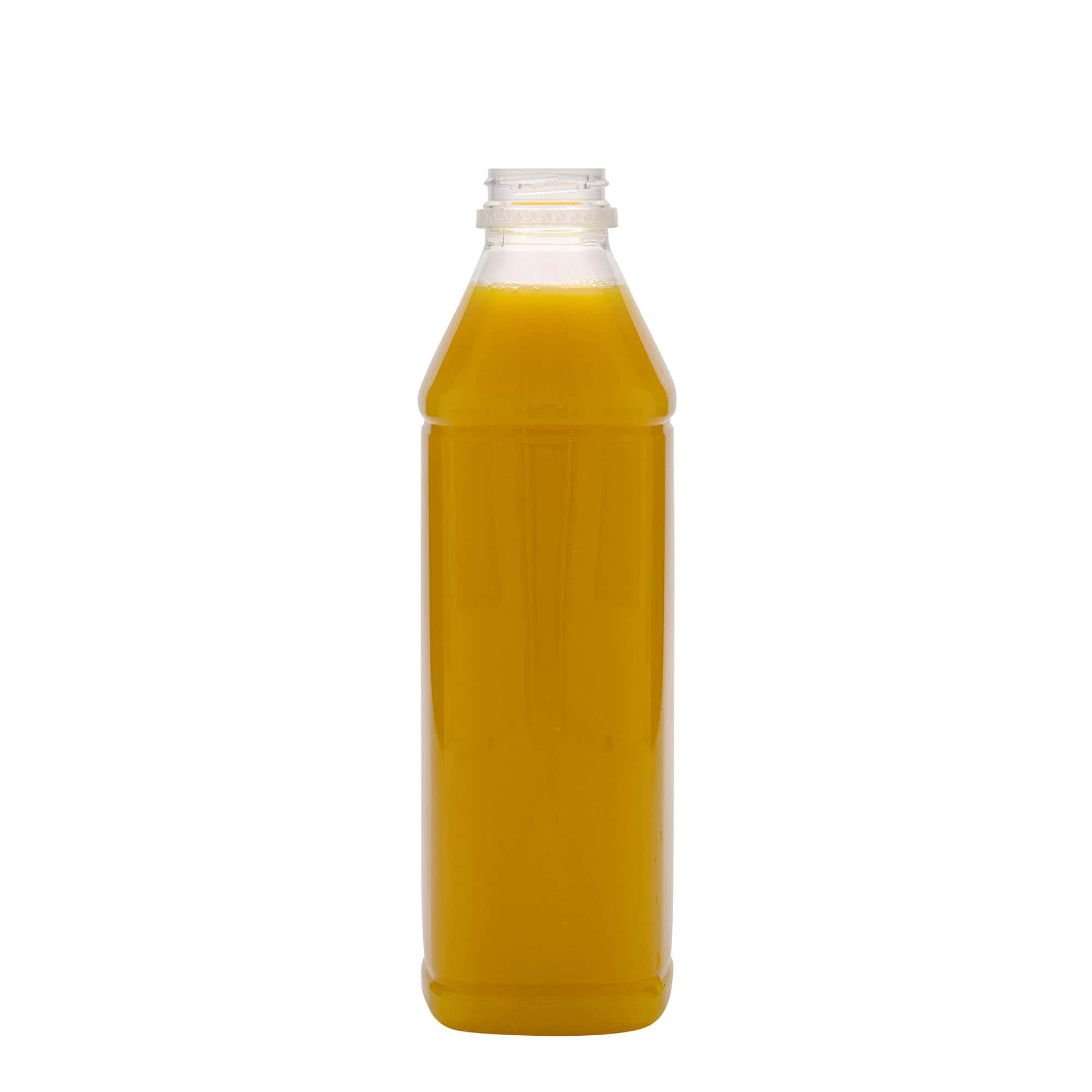1,000 ml PET bottle 'Milk and Juice Carré', square, plastic, opening: 38 mm