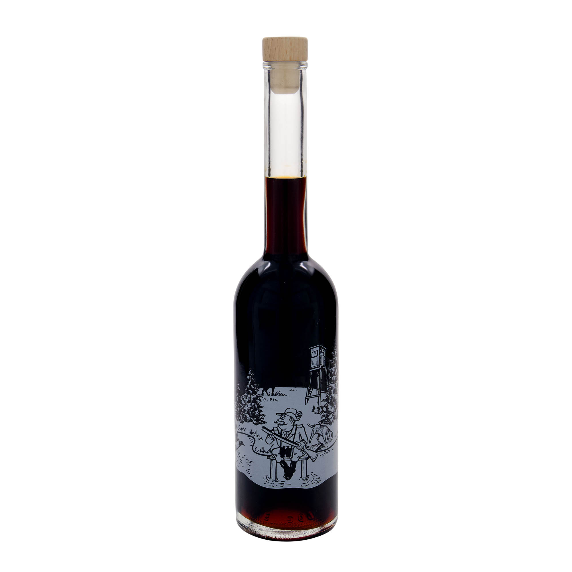 500 ml glass bottle 'Opera', design: hunter, opening: cork