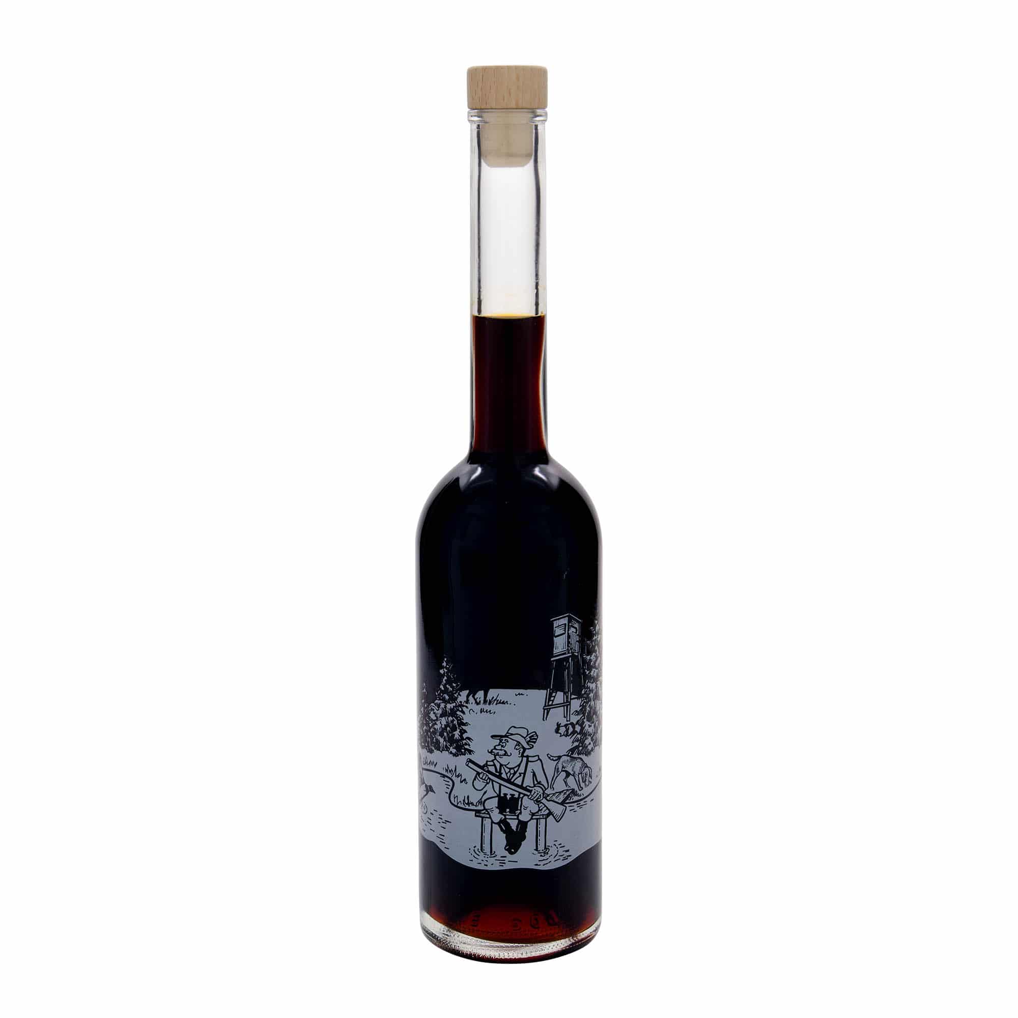500 ml glass bottle 'Opera', design: hunter, opening: cork