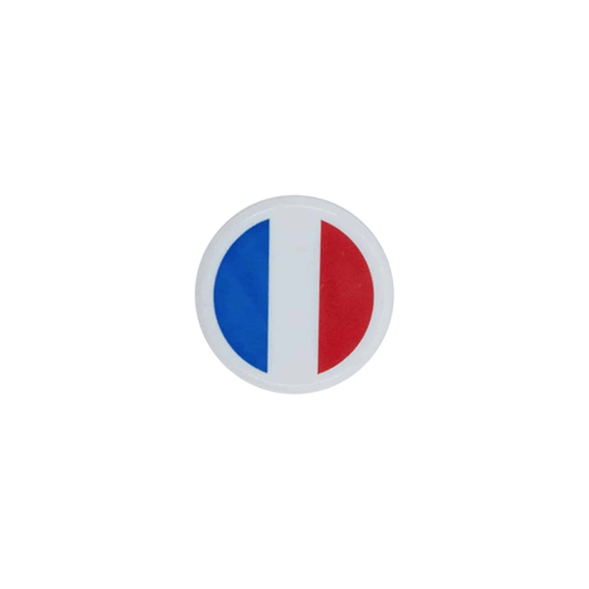 Handle cork 19 mm 'France', plastic, multicoloured, for opening: cork Handle cork 19 mm 'France', plastic, multicoloured, for opening: cork