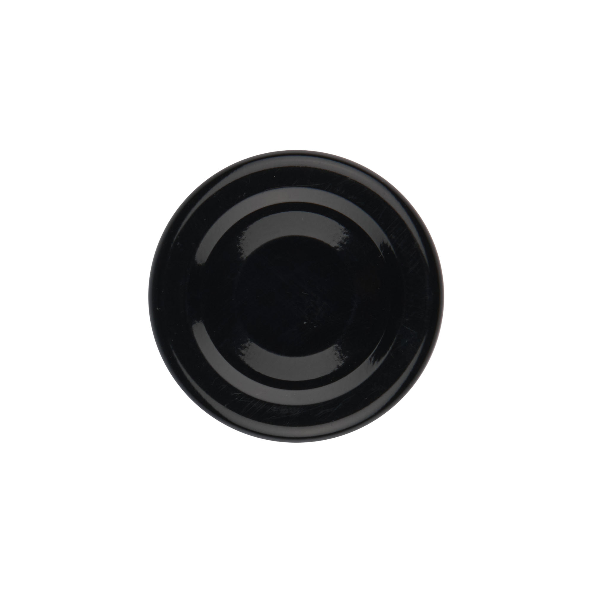 Twist-off lid, tinplate, black, for opening: TO 43