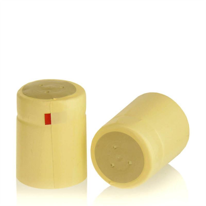 Heat shrink capsule 32x41, PVC plastic, champagne