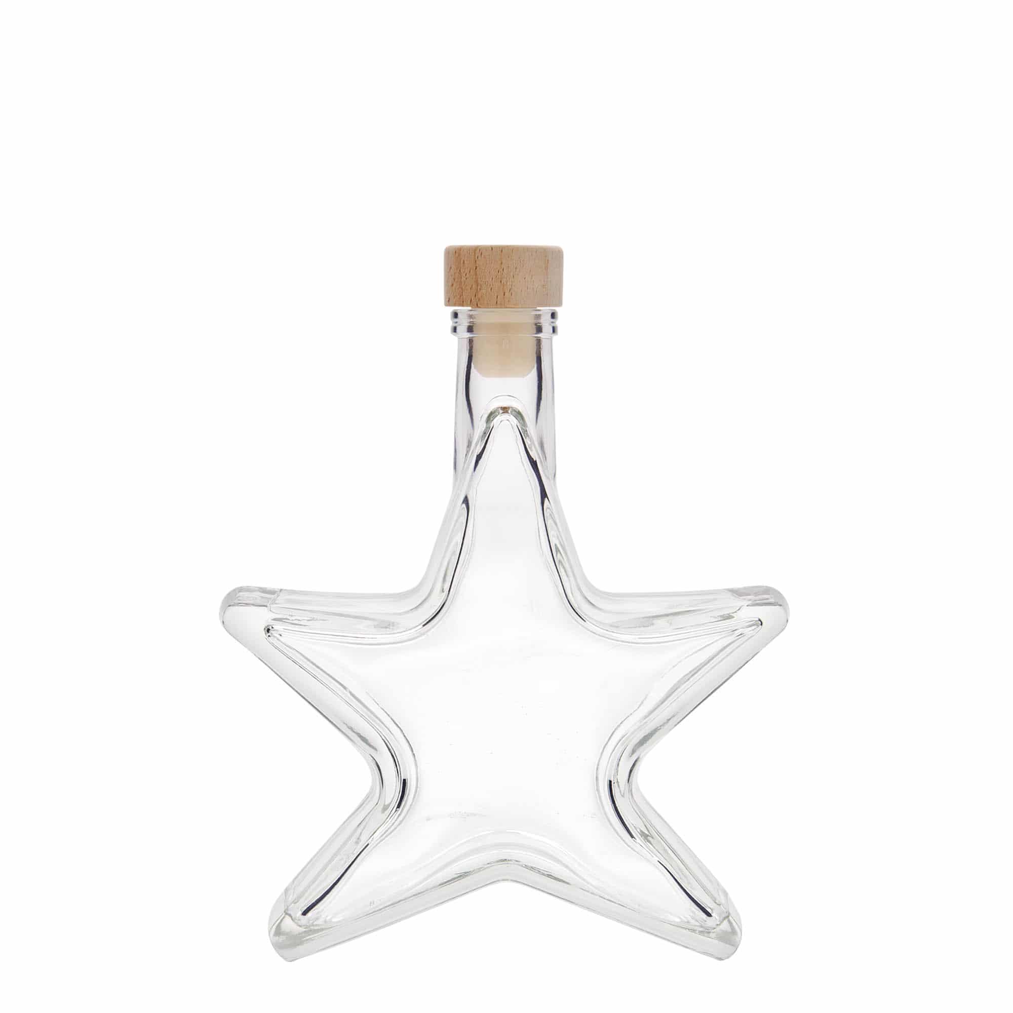 200 ml glass bottle 'Star', opening: cork