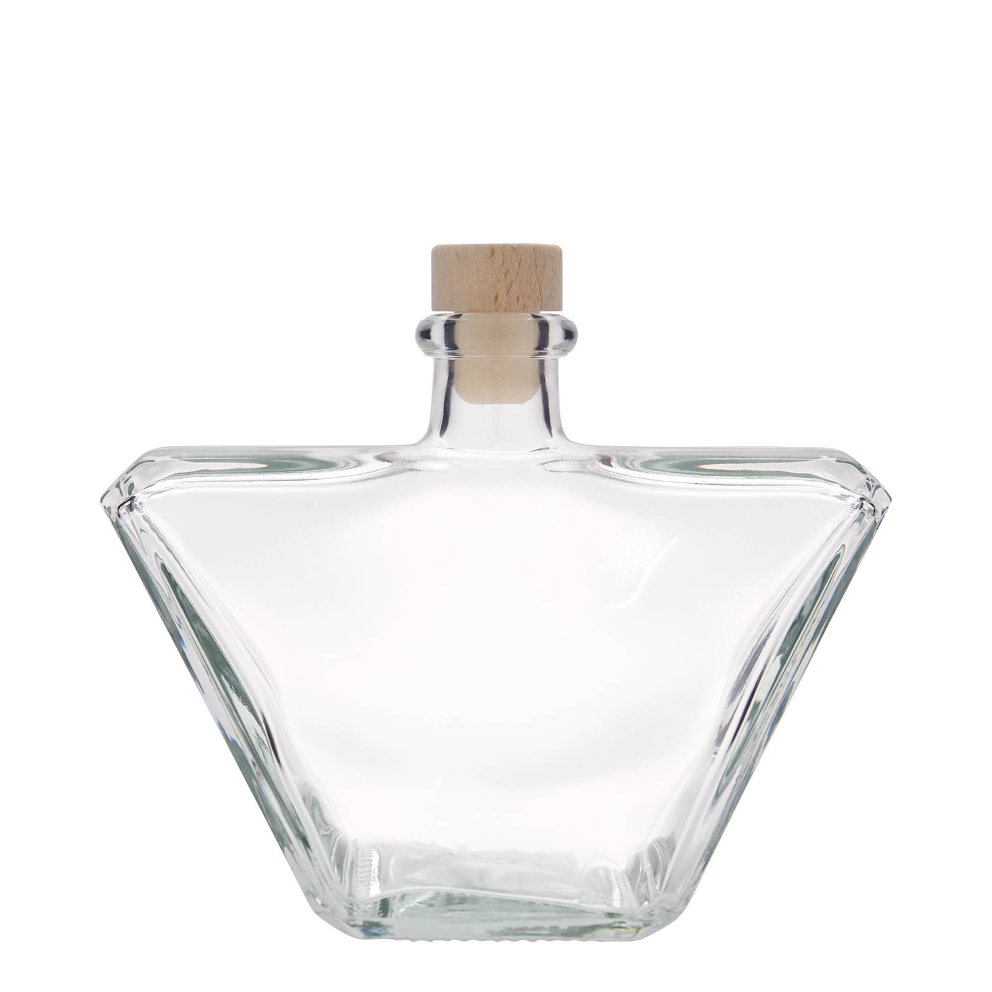 500 ml glass bottle 'Charly', rectangular, opening: cork