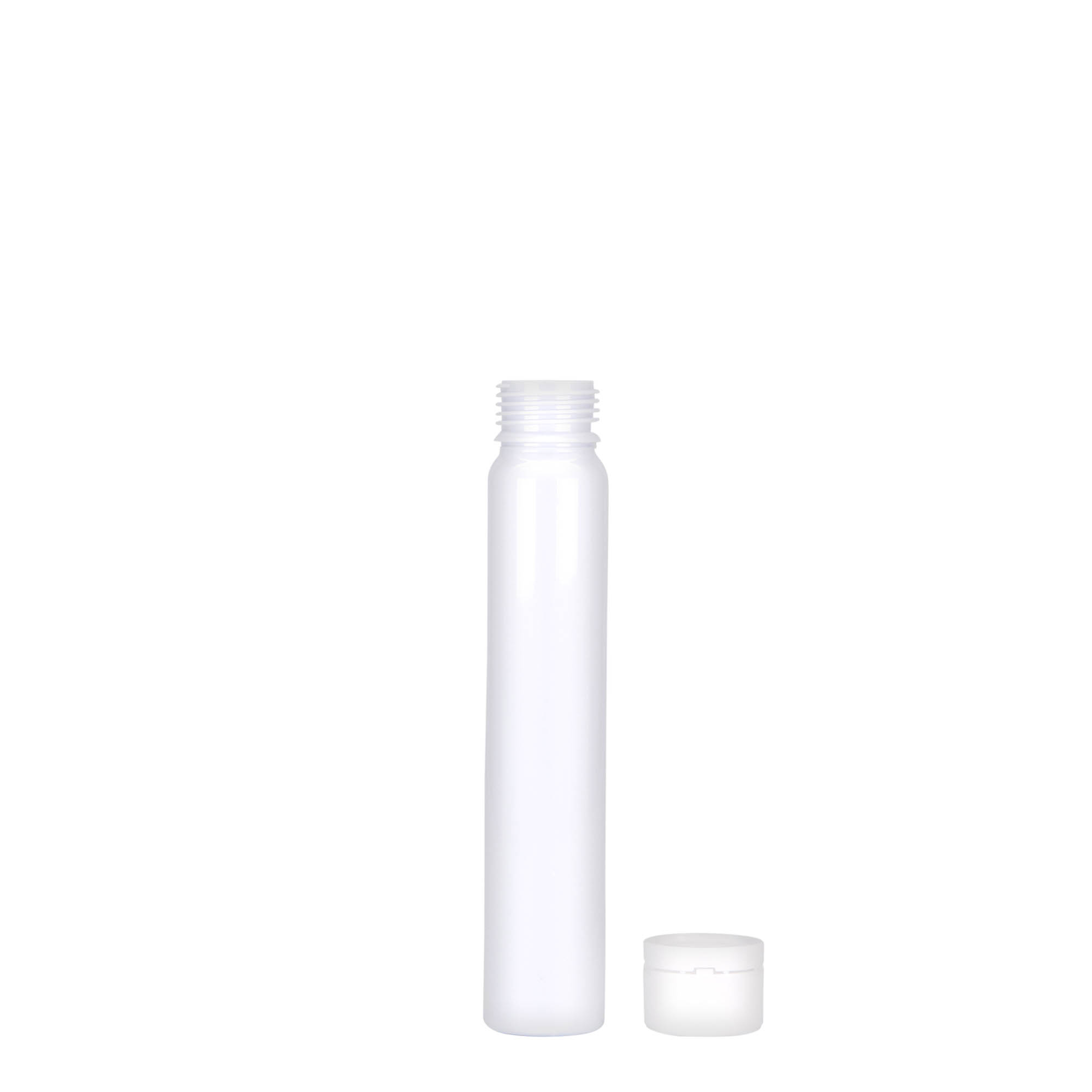 25 ml PET tubes, plastic, white, opening: screw cap