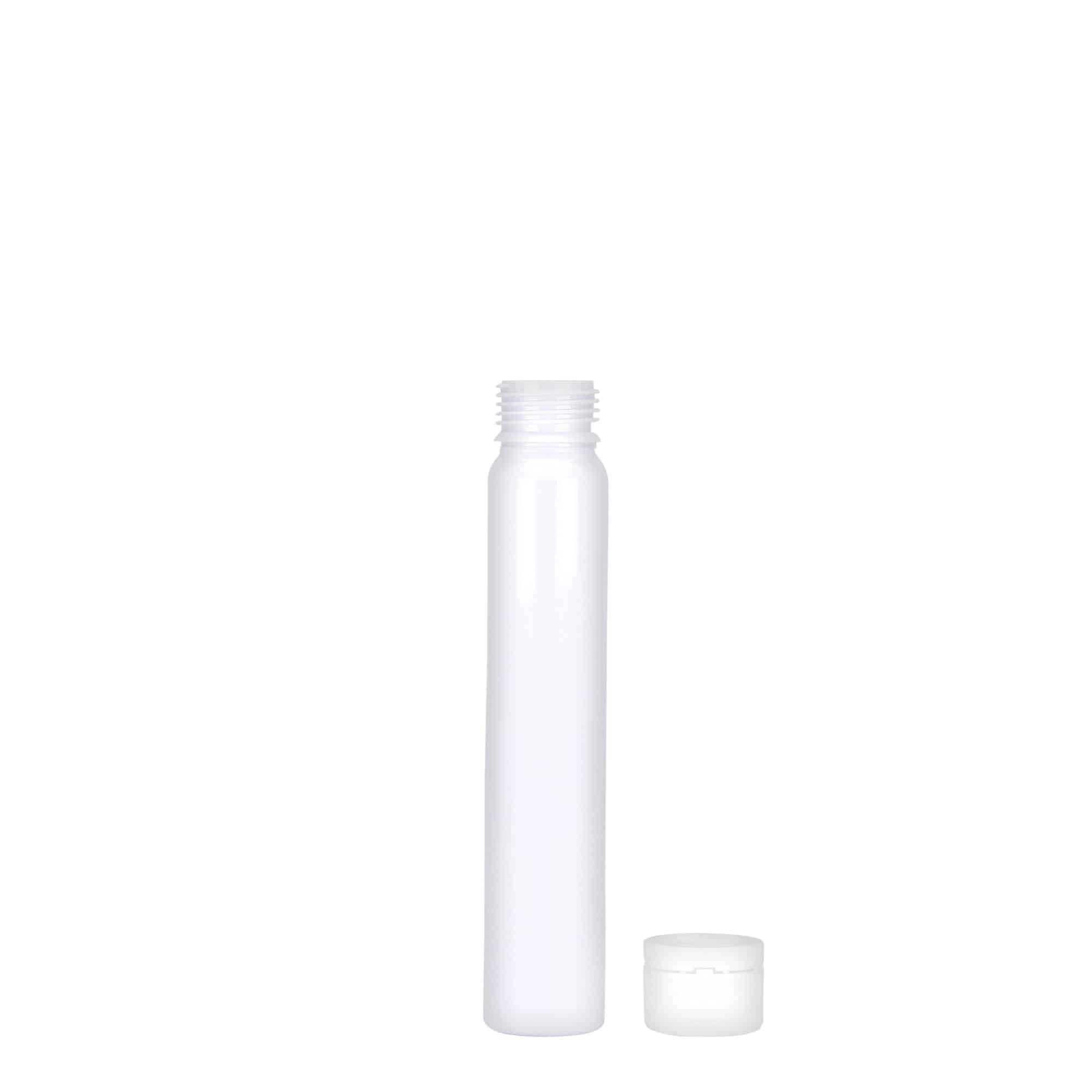 25 ml PET tubes, plastic, white, opening: screw cap