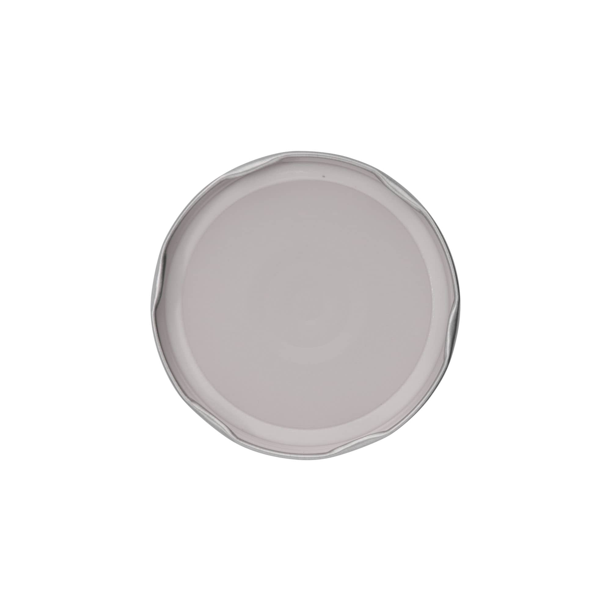 Twist-off lid, tinplate, silver, for opening: TO 82 Twist-off lid, tinplate, silver, for opening: TO 82