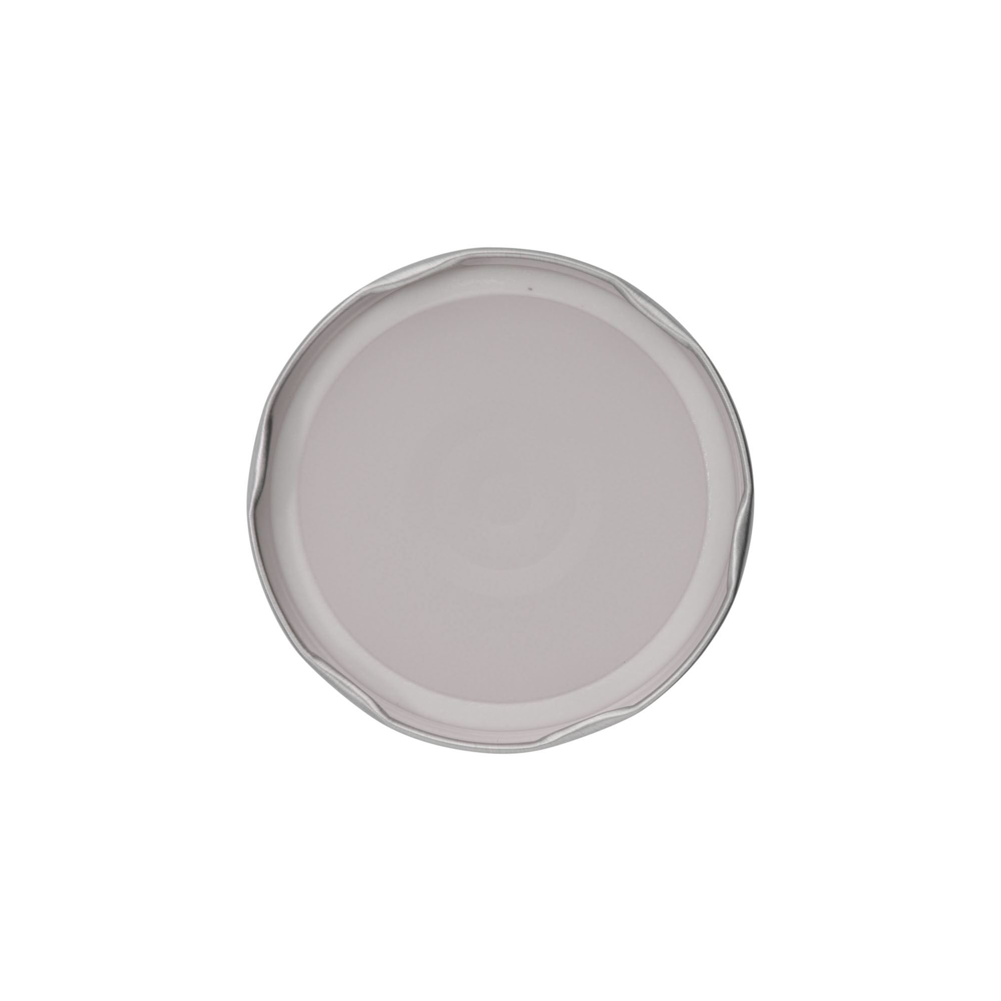 Twist-off lid, tinplate, silver, for opening: TO 82 Twist-off lid, tinplate, silver, for opening: TO 82