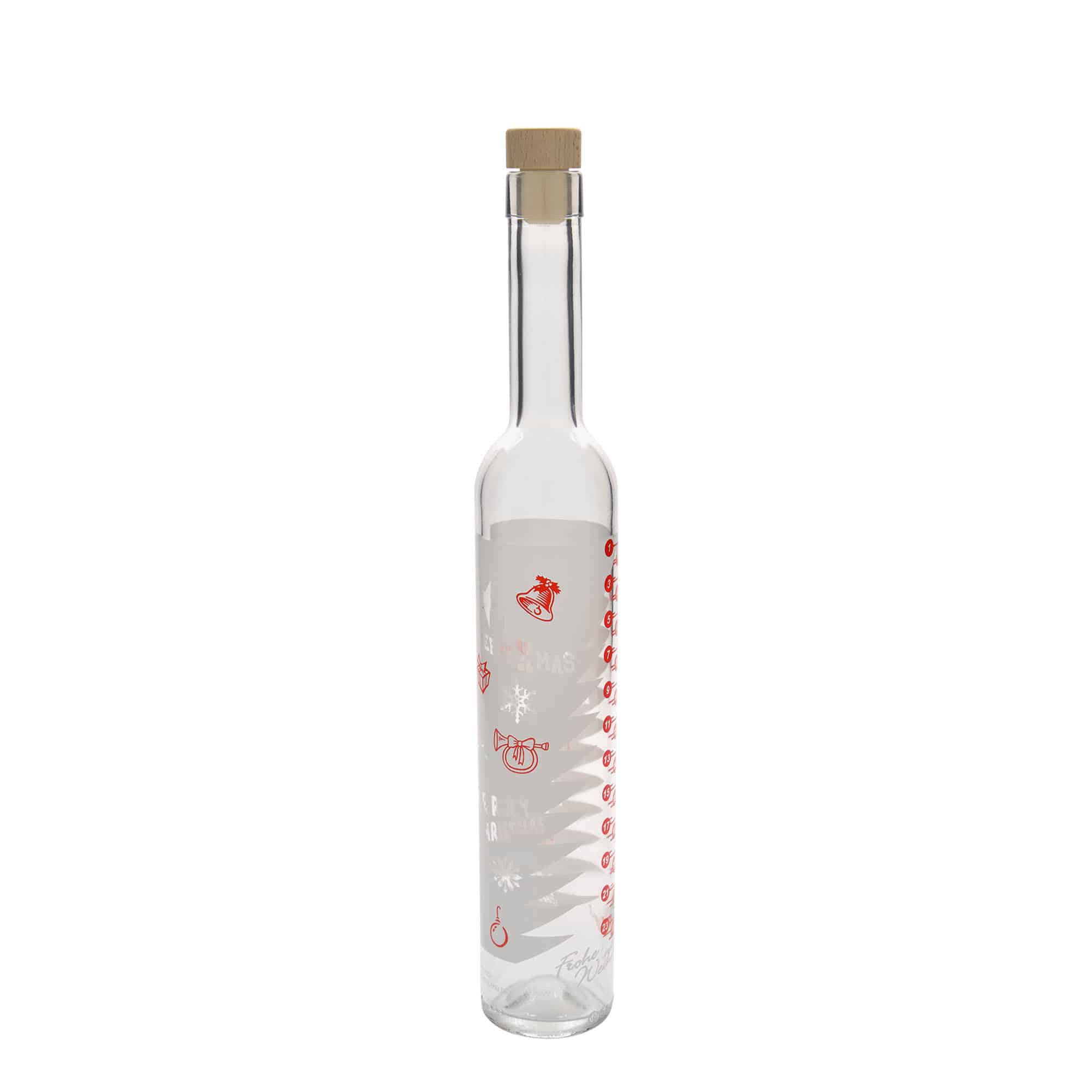 500 ml glass bottle Maximo printed 'Advent calendar', opening: cork