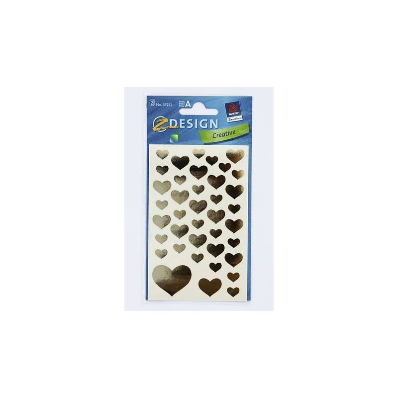 Zweckform Stickers 'Hearts', paper, gold Zweckform Stickers 'Hearts', paper, gold