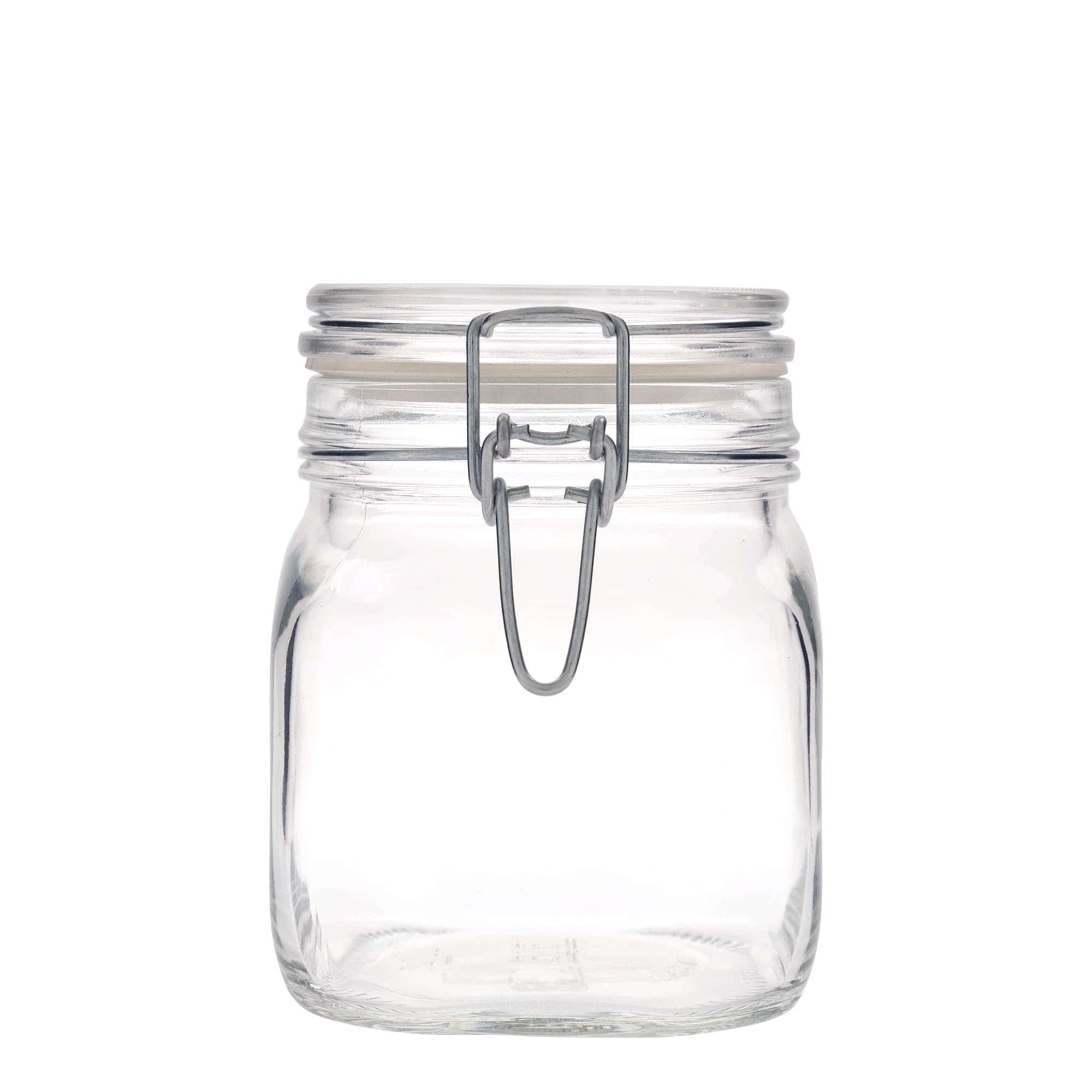 750 ml wire bail jar ‘Fido’, square, opening: wire bail closure