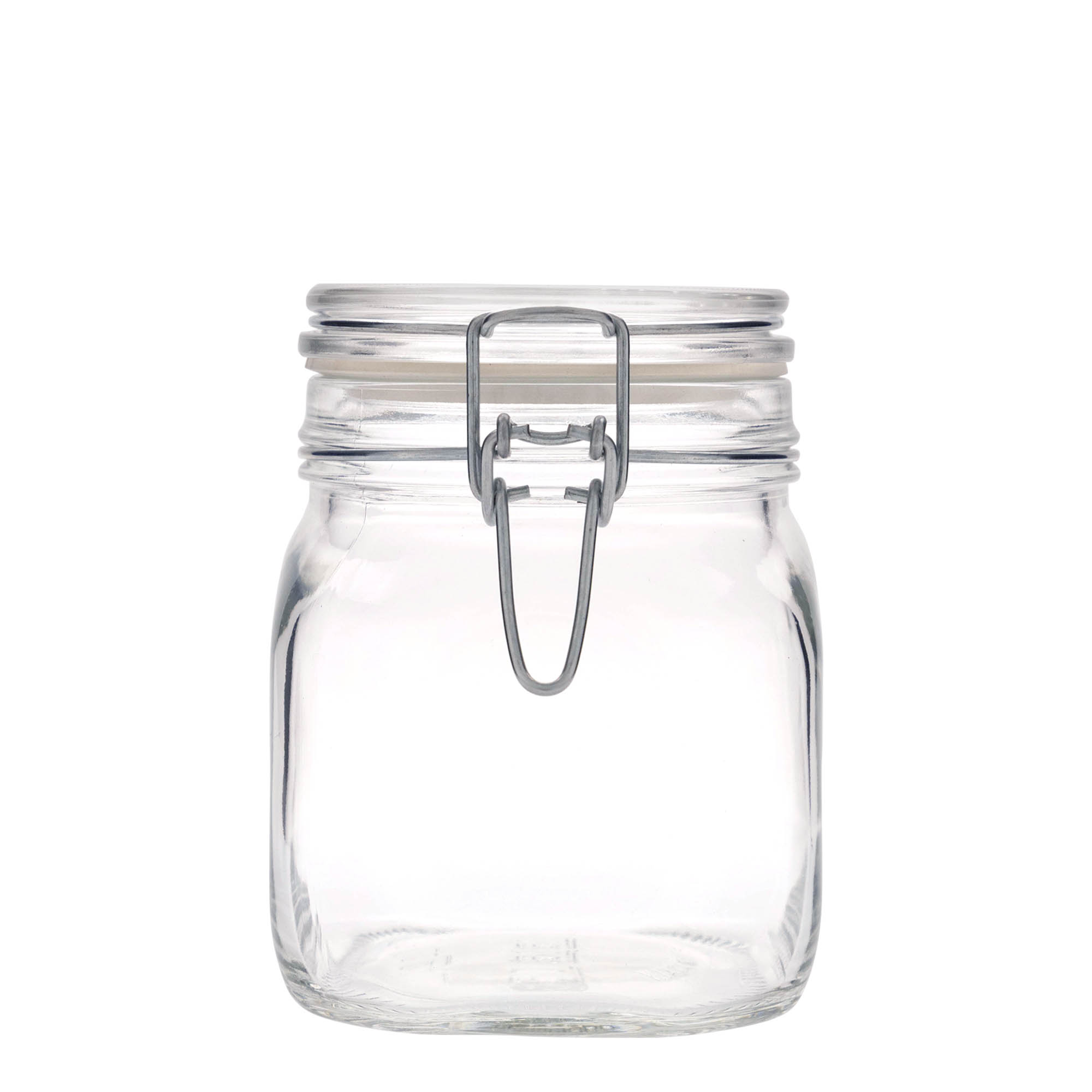 750 ml wire bail jar ‘Fido’, square, opening: wire bail closure