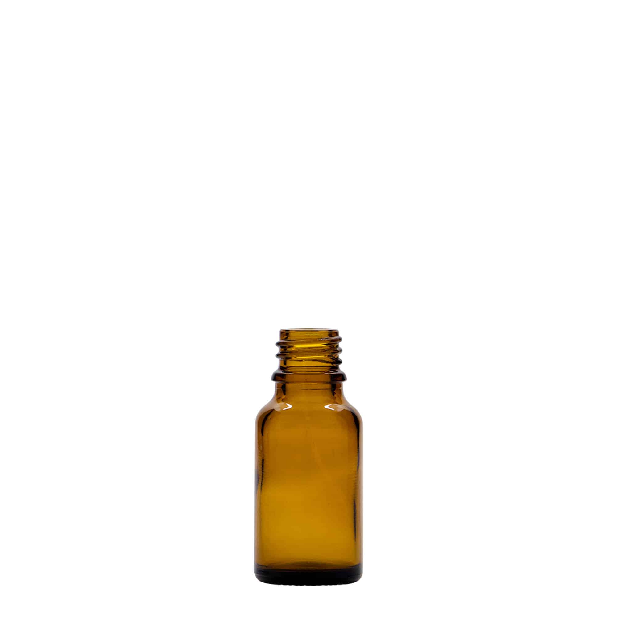 15 ml medical bottle, glass, brown, opening: DIN 18