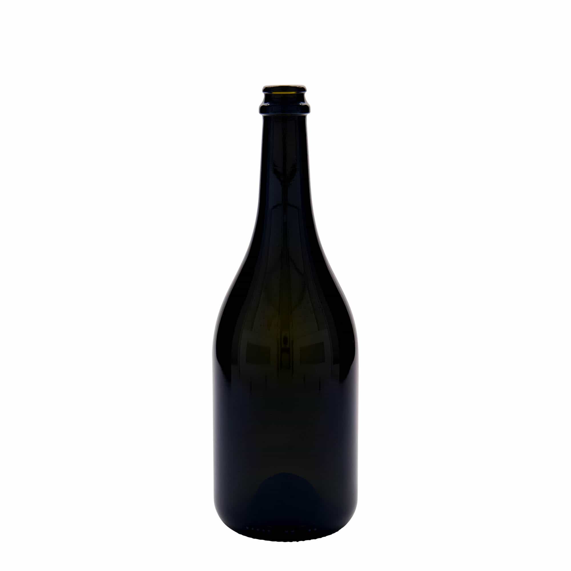 750 ml beer bottle 'Horta', glass, antique green, opening: crown cap