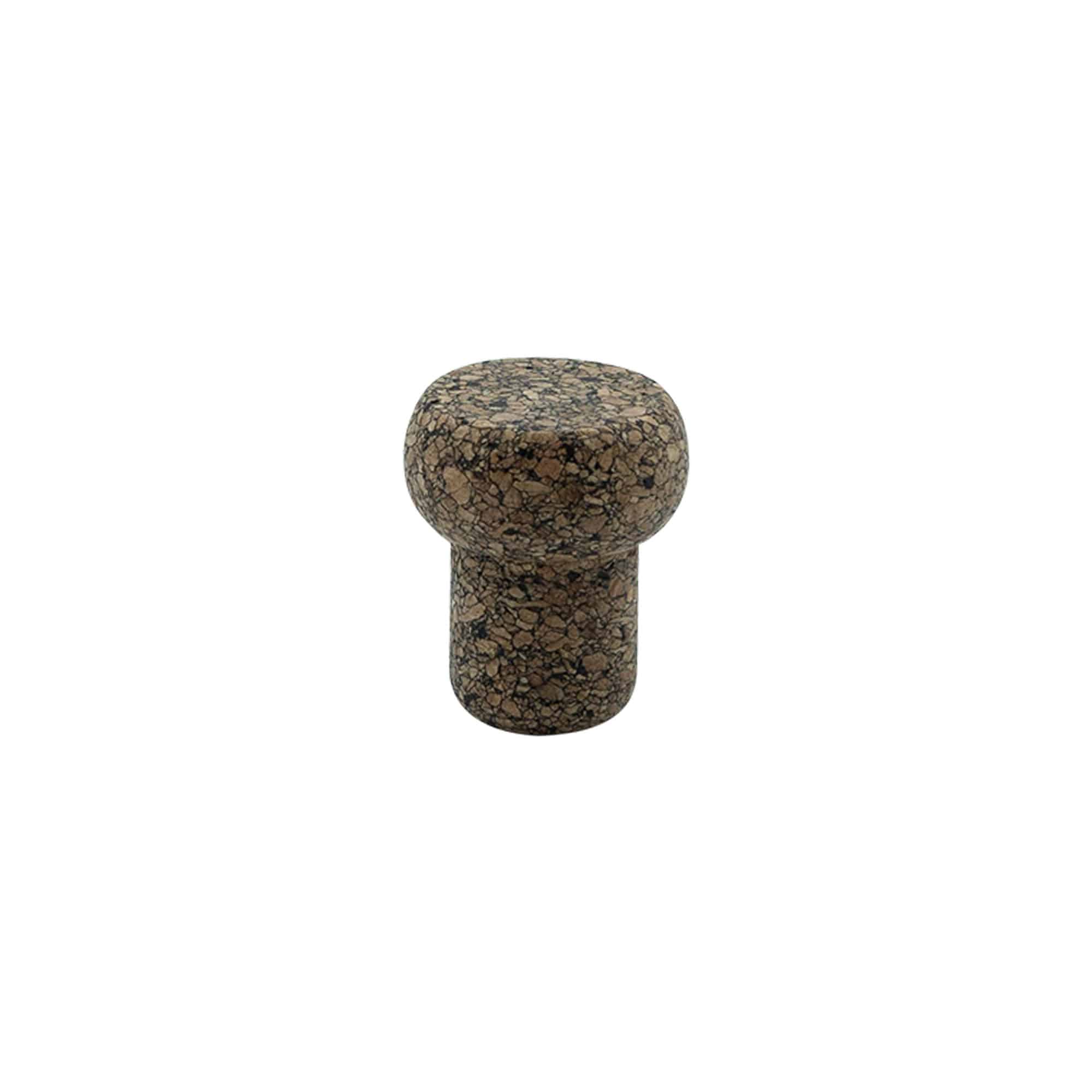 Handle cork 'Barrel' 19.5 mm, Corkcoal, for opening: Cork