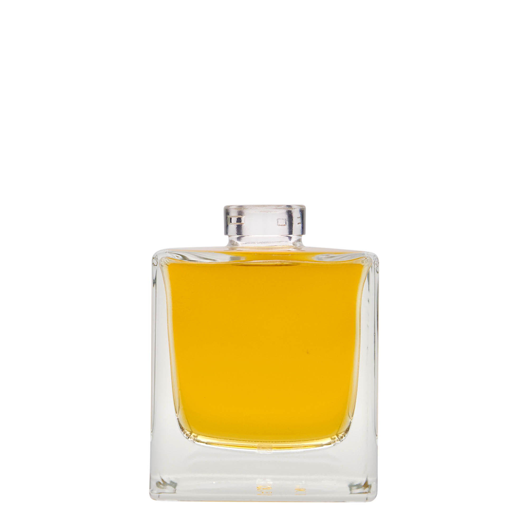 200 ml glass bottle 'Cube', square, opening: cork 200 ml glass bottle 'Cube', square, opening: cork
