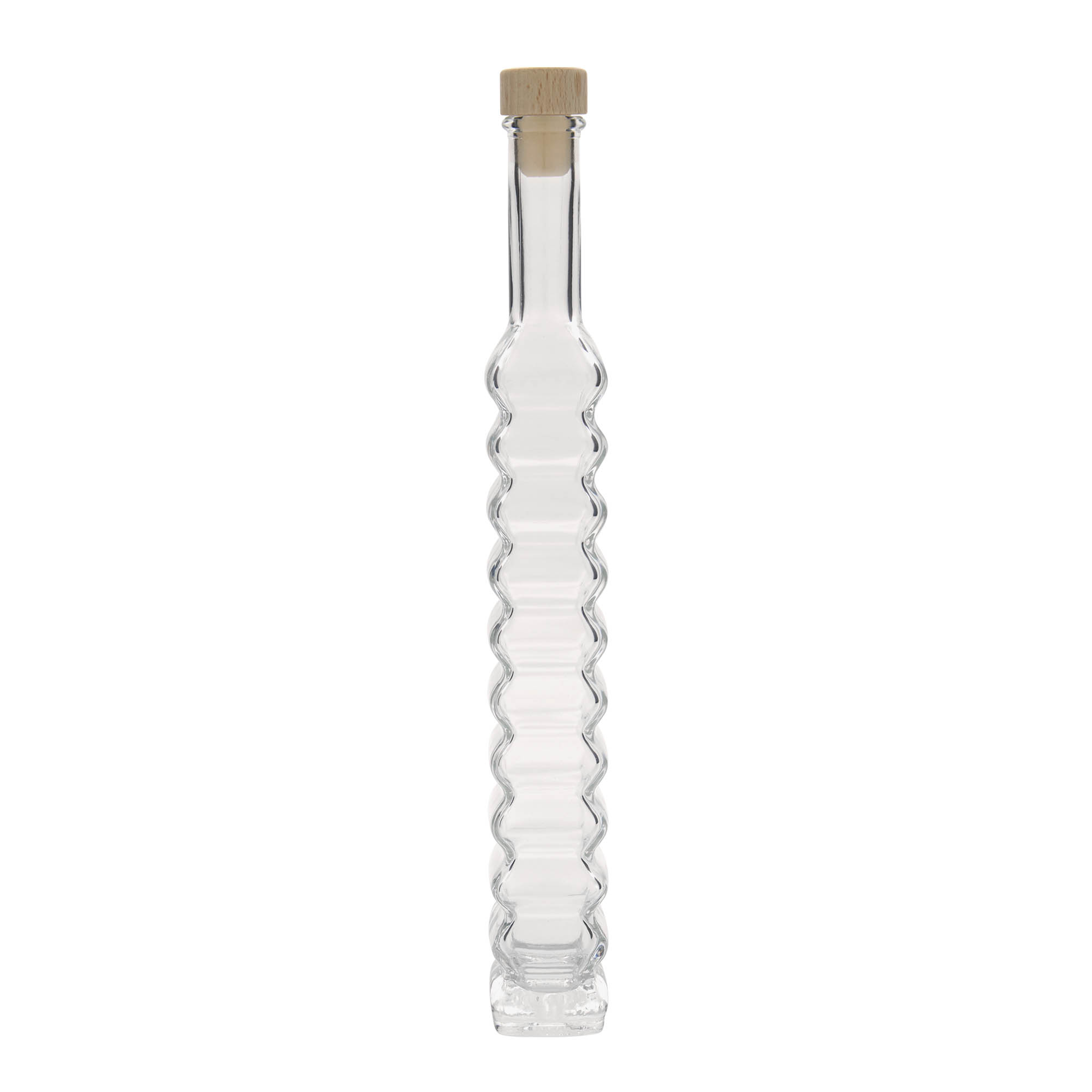 200 ml glass bottle ‘Roma, square, opening: cork’