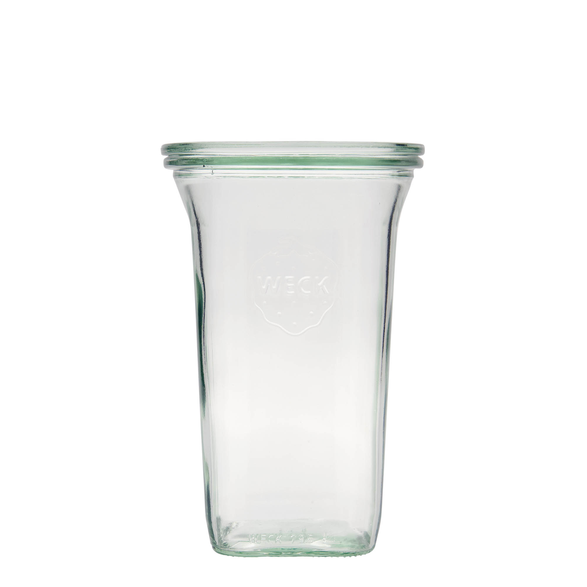 795 ml WECK Quadro jar, square, opening: round rim 795 ml WECK Quadro jar, square, opening: round rim