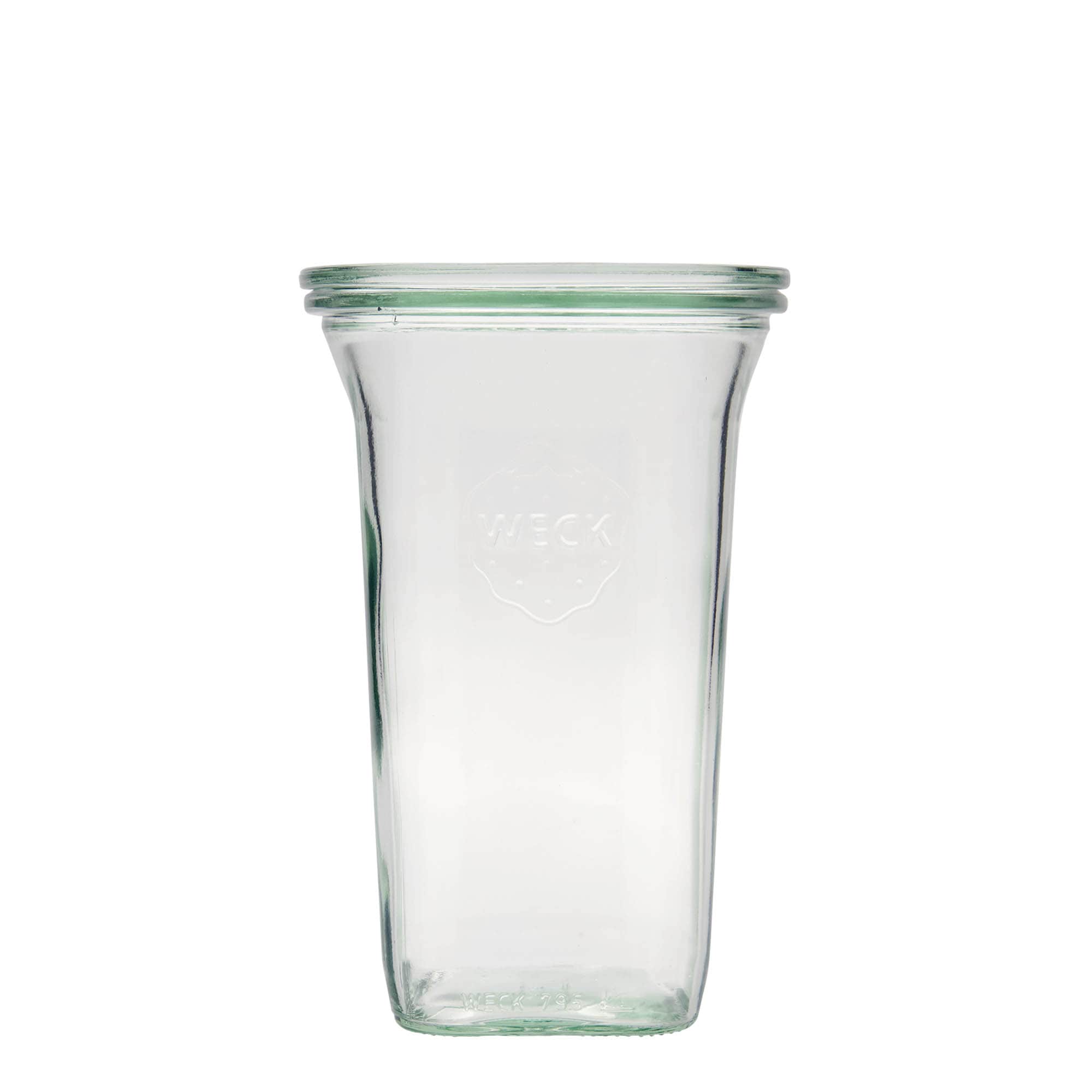 795 ml WECK Quadro jar, square, opening: round rim