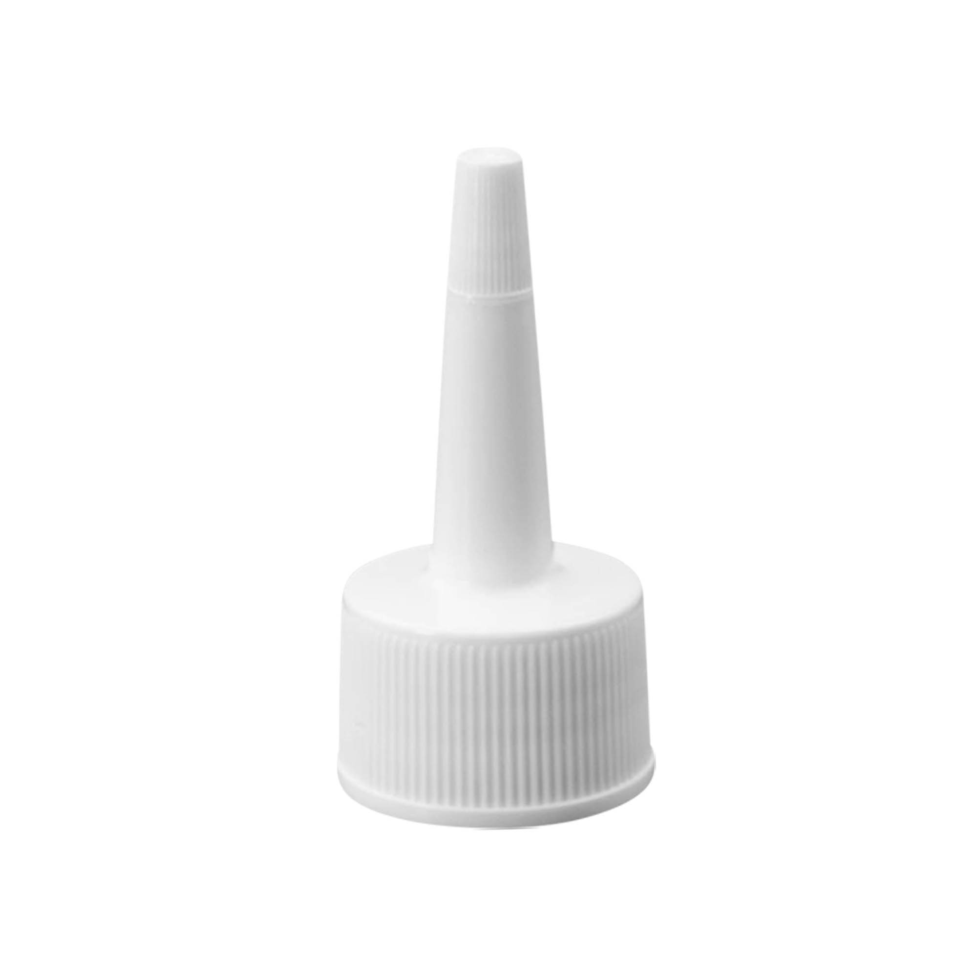 Screw cap with applicator, PP plastic, white, for opening: 24/410 Screw cap with applicator, PP plastic, white, for opening: 24/410