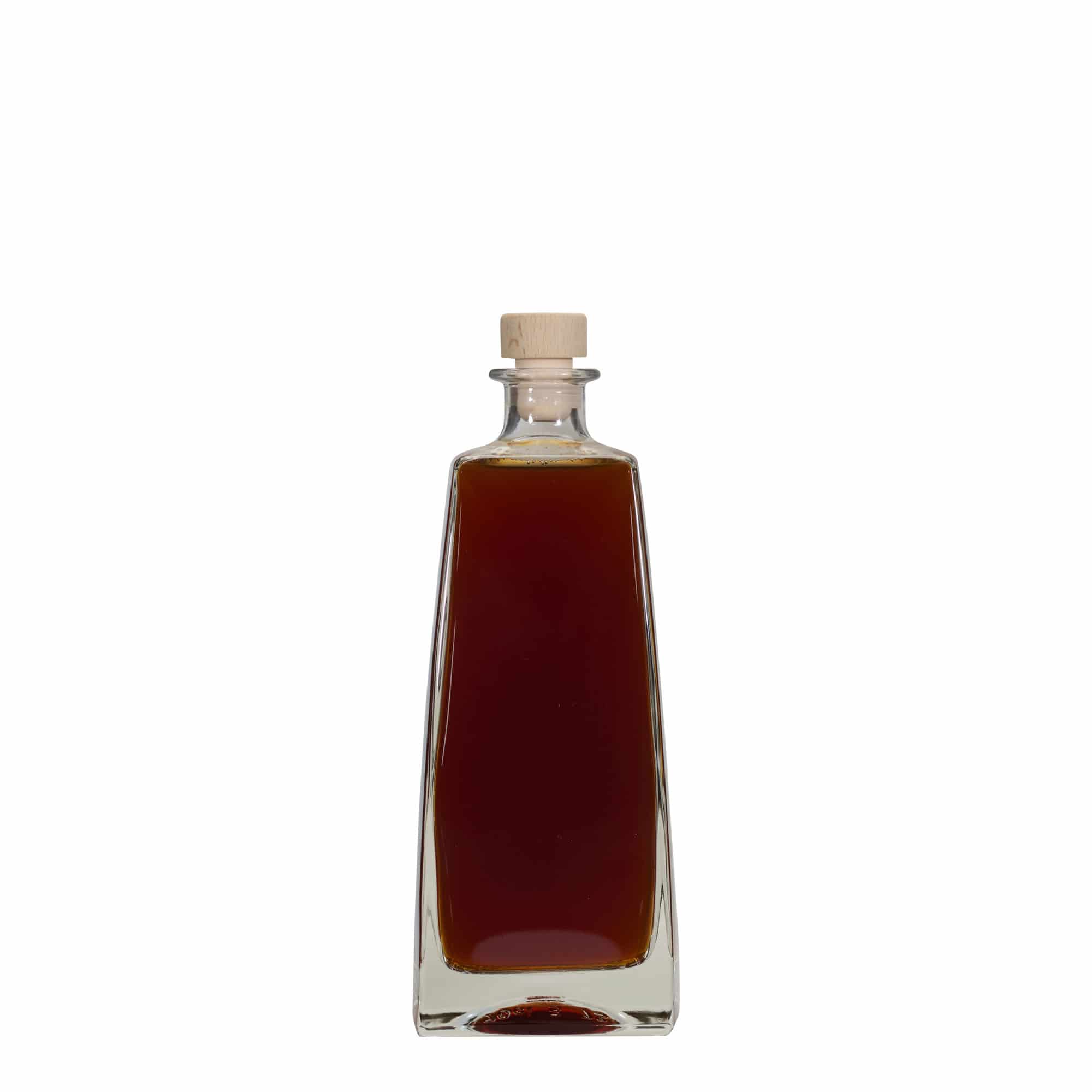 700 ml glass bottle 'Timmy', rectangular, opening: cork