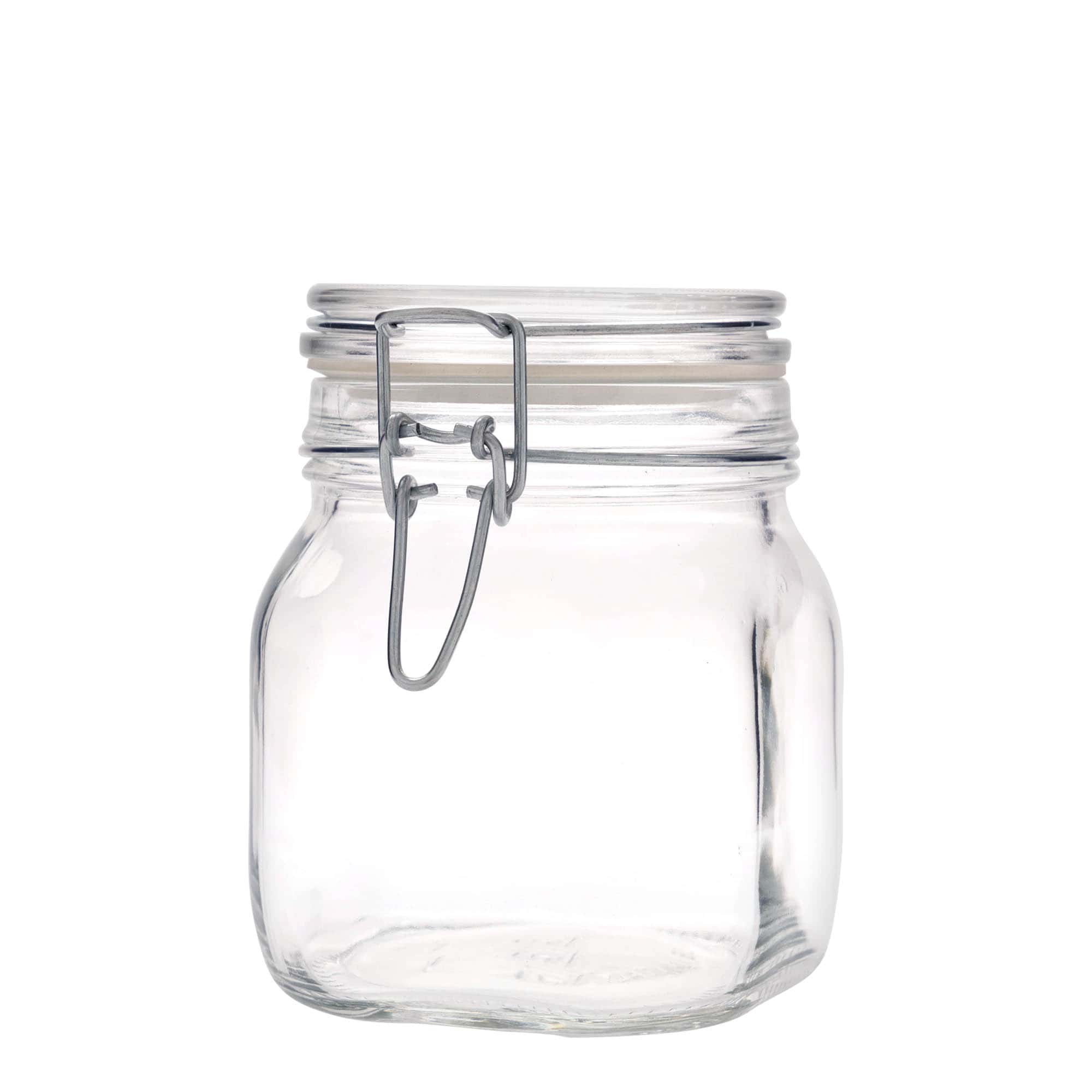 750 ml wire bail jar ‘Fido’, square, opening: wire bail closure